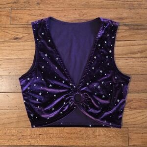 Velvet celestial crop top - size S/M